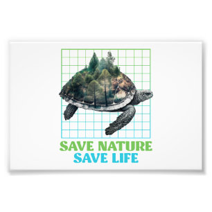 Rette die Natur geschützte Arten Umwelt Kopie Cop Fotodruck