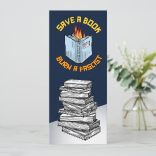 Rette ein Buch, verbrenne ein faschistisches Lesez Save The Date