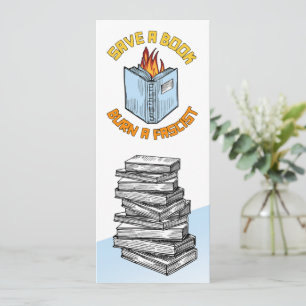 Rette ein Buch, verbrenne ein faschistisches Lesez Save The Date