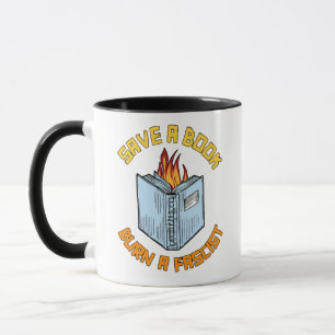 Rette ein Buch, verbrenne einen Faschisten Tasse