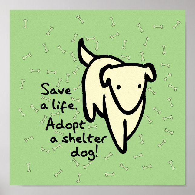 Rette ein Leben - Adoptiere einen Hund aus dem Tie Poster (Vorne)