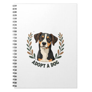 Rette ein Leben Adoptiere einen Hund Vintage Rettu Notizblock