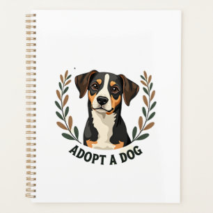 Rette ein Leben Adoptiere einen Hund Vintage Rettu Planer