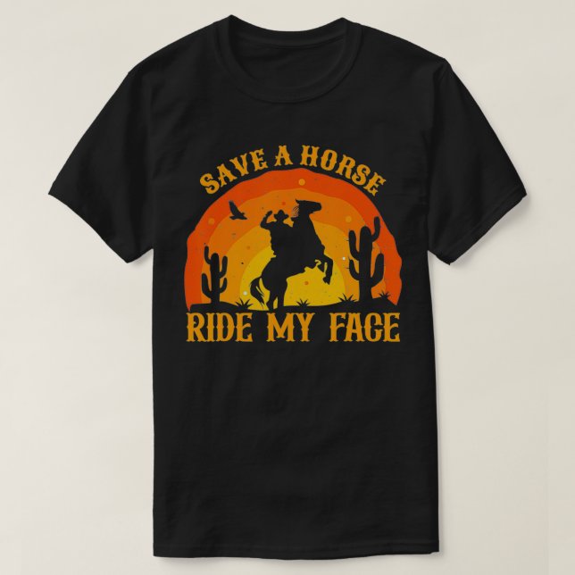 Rette ein Pferd auf meinem Gesicht Reiten 2022 T-Shirt (Design vorne)