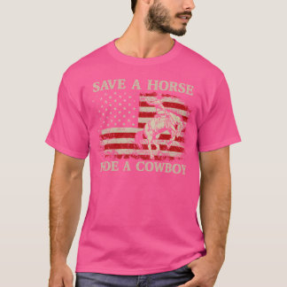 Rette ein Pferd, reite ein Cowboy-Pferd Vintage US T-Shirt