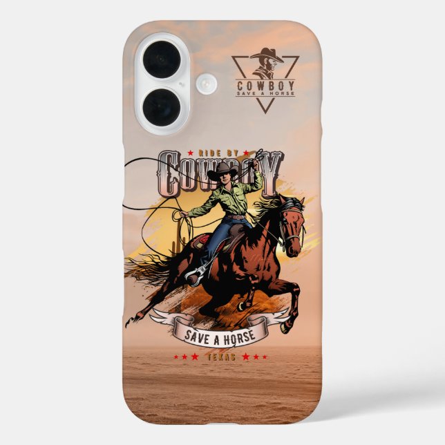 Rette ein Pferd; Reite einen Cowboy | Case-Mate iPhone Hülle (Rückseite)