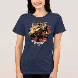 Rette ein Pferd; Reite einen Cowboy | Frauen Tri-Blend Shirt