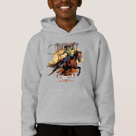 Rette ein Pferd; Reite einen Cowboy | Kinder Hoodie