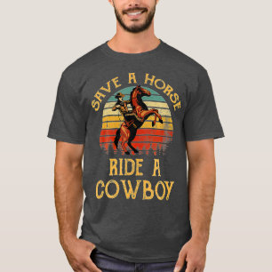 Rette ein Pferd, reite einen Cowboy Vintage T-Shirt