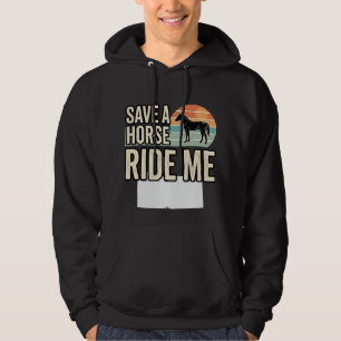 Rette ein Pferd, reite mich Vintage-Western-Shirt- Hoodie