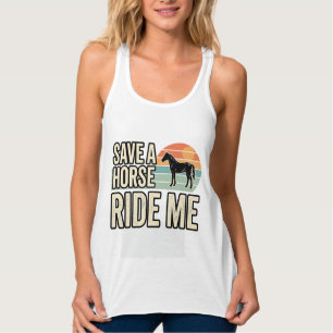 Rette ein Pferd, reite mich Vintage-Western-Shirt- Tank Top
