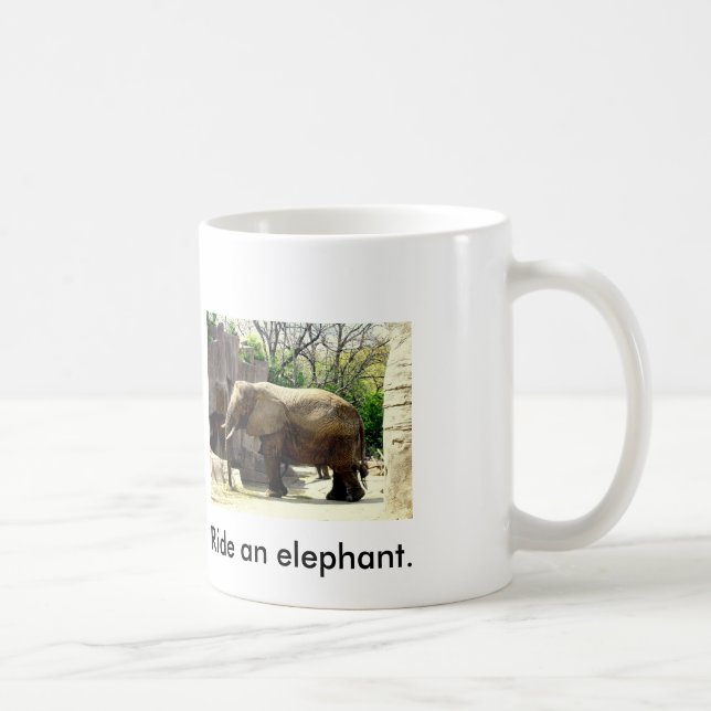 Rette ein Pferd...Reiten Sie eine Elefanten-Tasse Kaffeetasse (Rechts)