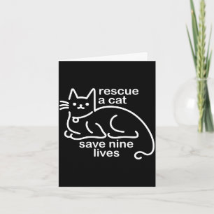 Rette eine Katze, rette neun Leben japanischer Kat Karte