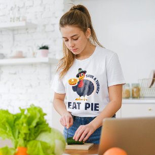 Rette einen Truthahn, iss Pie - Lustiges frohes Er T-Shirt