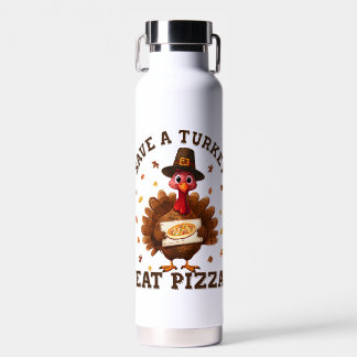 Rette einen Truthahn, iss Pizza – Lustige Thanksgi Trinkflasche