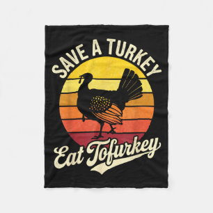 Rette einen Truthahn, iss Tofurky veganisches Ernt Fleecedecke