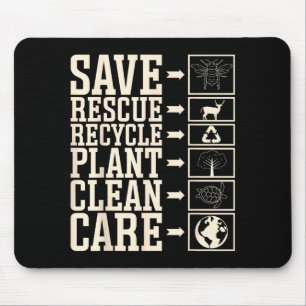 Rette Retten Recyceln Pflanze Reinigen Pflege  Mousepad