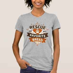 Retten ist meine Lieblingsrasse Vintage-Hundeadopt T-Shirt