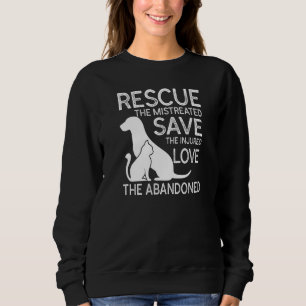 Retten Retten Liebe Tier Vintage Freiwillige R Sweatshirt