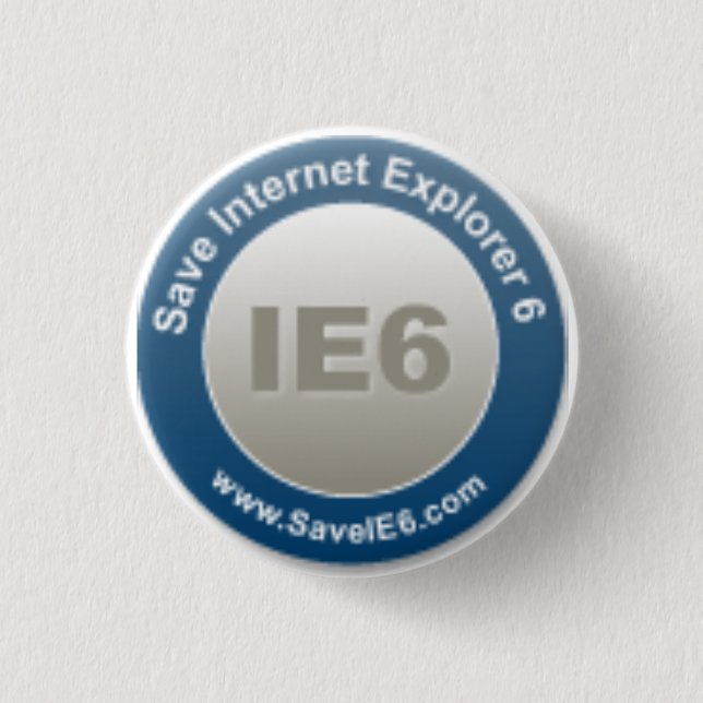 Retten Sie Abzeichen IE6 Button (Vorderseite)