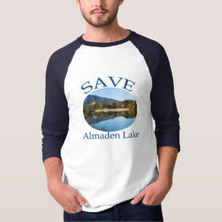 Retten Sie Almaden See-Baseball T mit Rückseite T-Shirt