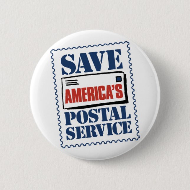 Retten Sie Amerikas Postservice Button (Vorderseite)