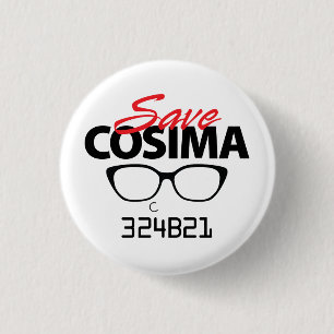 Retten Sie Cosima Knopf vom Waisenschwarzen Button