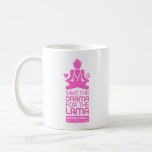 Retten Sie das Drama für den Lama - heißes Rosa Kaffeetasse
