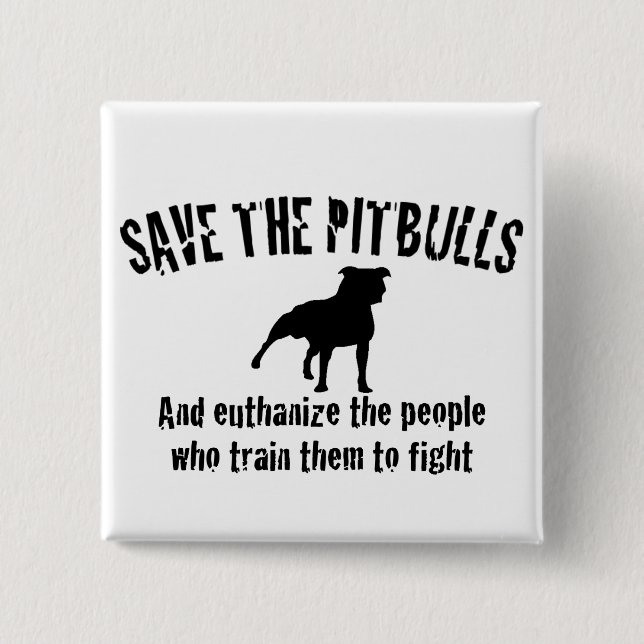 Retten Sie das Pitbulls Button (Vorderseite)