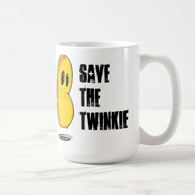 "Retten Sie das Twinkie" Tasse (Rechts)
