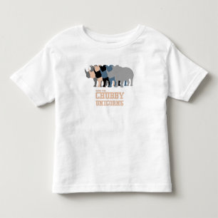 Retten Sie dem Chubby Unicornsrhino-Rosa multi Kleinkind T-shirt