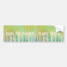 Retten Sie den Autoaufkleber Planet Pflanze Trees