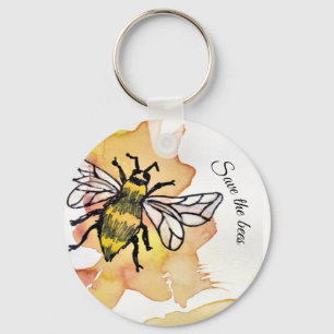 Retten Sie den Bienen Schlüsselanhänger