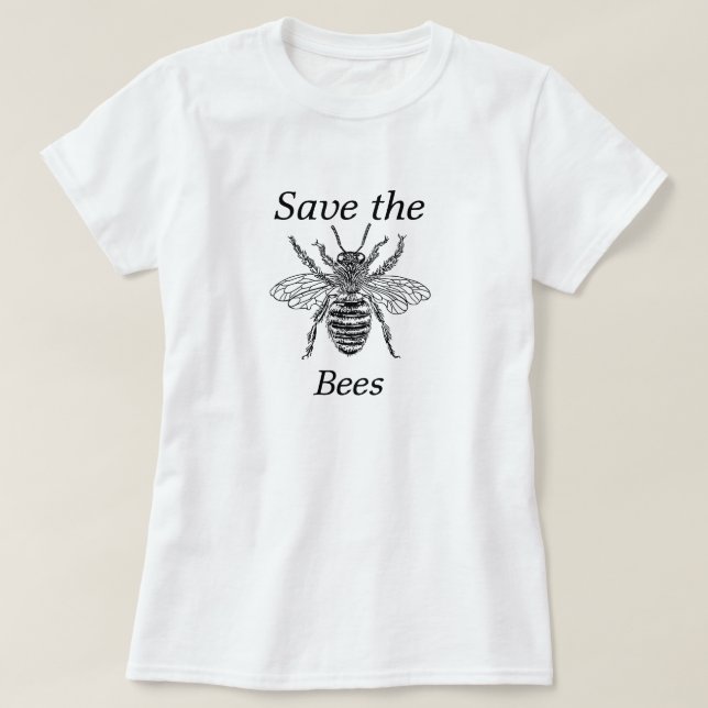 Retten Sie den Bienen T - Shirt (Design vorne)