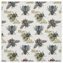 Retten Sie den Bienen Vintage Biene Stoff