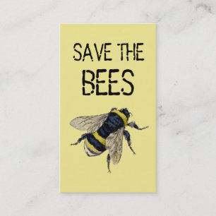 Retten Sie den Bienen w/Tips auf, wie man an Visitenkarte