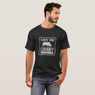 Retten Sie den Chubby Unicorns coolen Entwurf T-Shirt