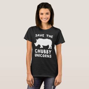Retten Sie den Chubby Unicorns niedlichen T - T-Shirt