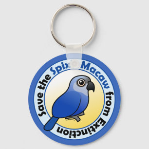 Retten Sie den des Spixs Macaw-Schlüsselanhänger Schlüsselanhänger