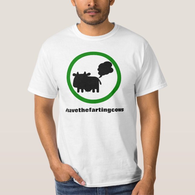 Retten Sie den Farting Kühen T - Shirt (Vorderseite)