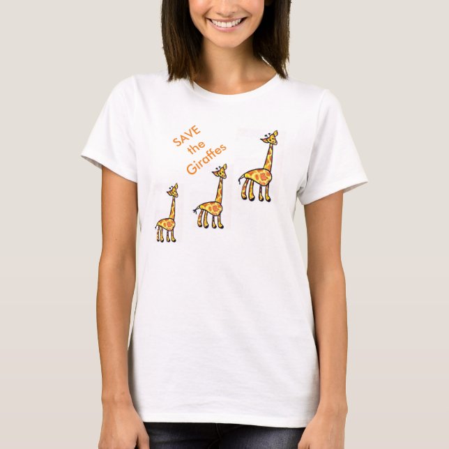 Retten Sie den Giraffen T - Shirt (Vorderseite)