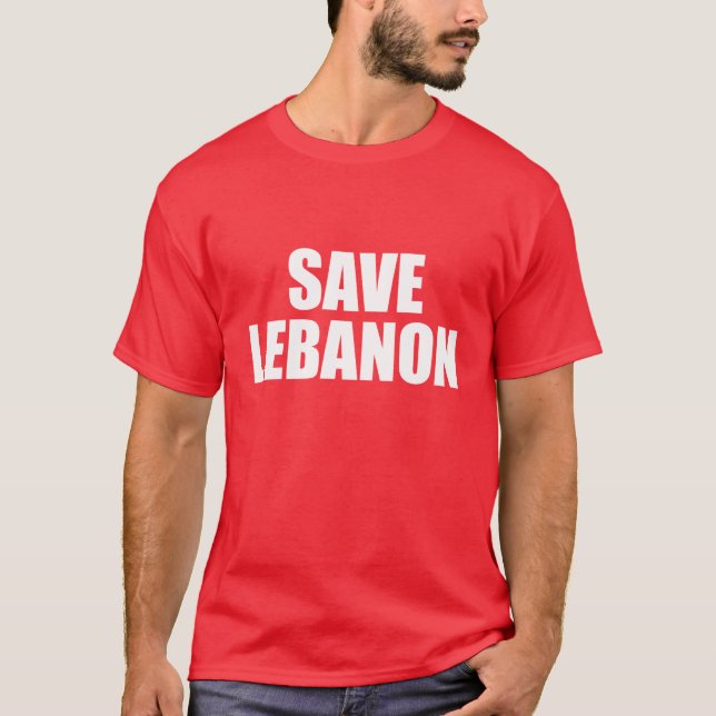 Retten Sie den Libanon T-Shirt (Vorderseite)