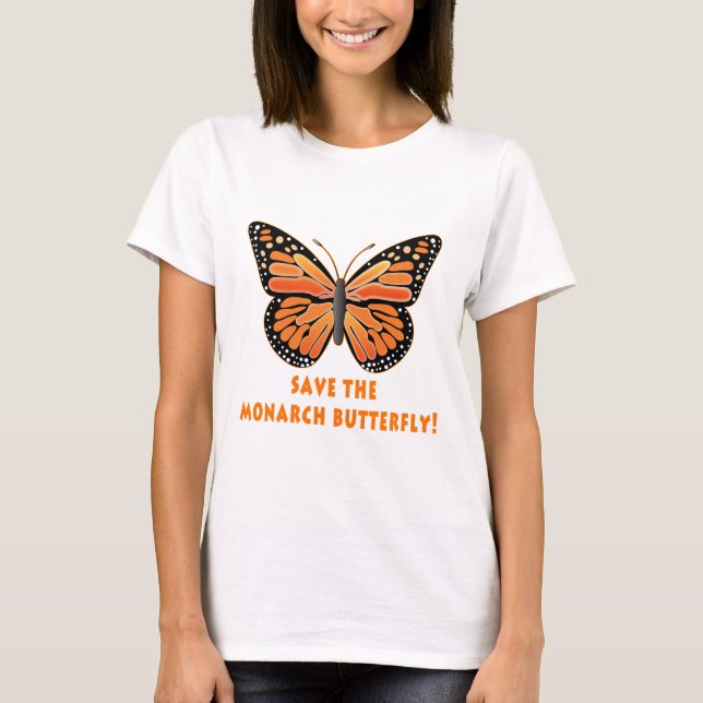 Retten Sie den Monarch-Schmetterling T-Shirt (Vorderseite)