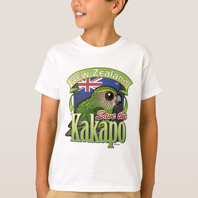 Retten Sie den NeuseelandKakapo T-Shirt (Vorderseite)