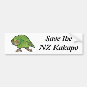 Retten Sie den NZ Kakapo - Autoaufkleber