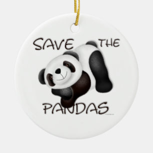 Retten Sie den Pandas Verzierung Keramik Ornament