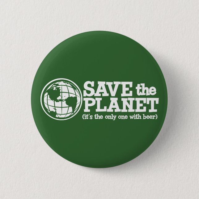 retten Sie den Planeten - er ist das einzige mit Button (Vorderseite)