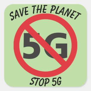 Retten Sie den Planeten, stoppen Sie Aufkleber 5G