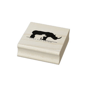 Retten Sie den Rhino Gummistempel