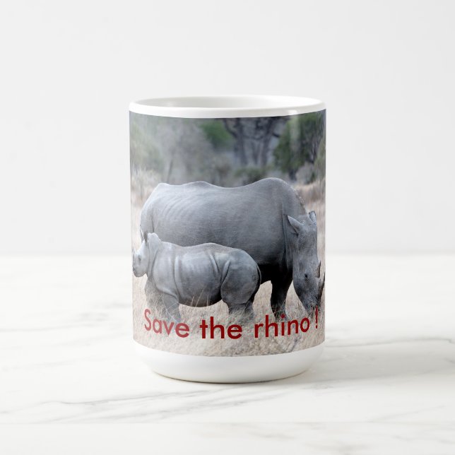 Retten Sie den Rhino! Kaffeetasse (Mittel)
